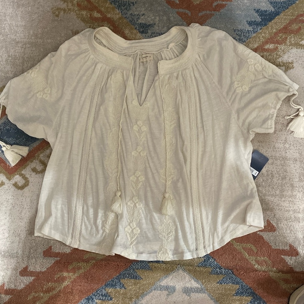 Women’s top with embroidery detail
